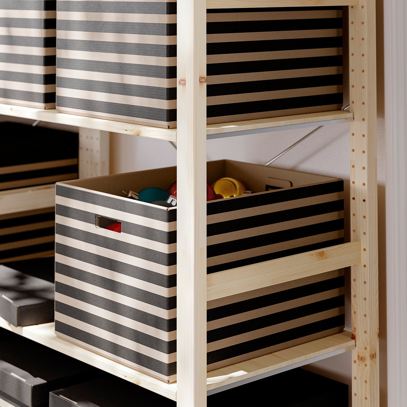 SVARTTRÄDA box with lid, 35x50x31 cm, 2 pack