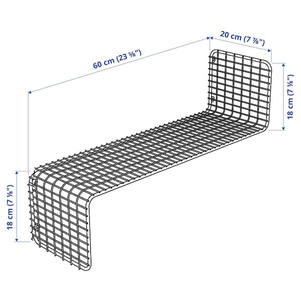 Ikea SVENSHULT - Wall shelf, grey-green, 60x20 cm