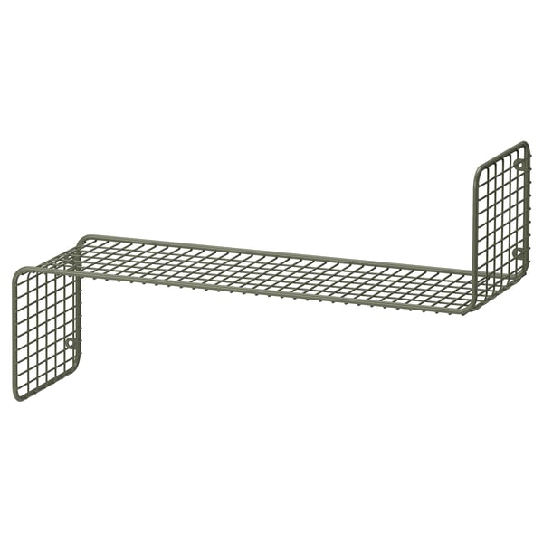 SVENSHULT wall shelf, grey-green, 60x20 cm