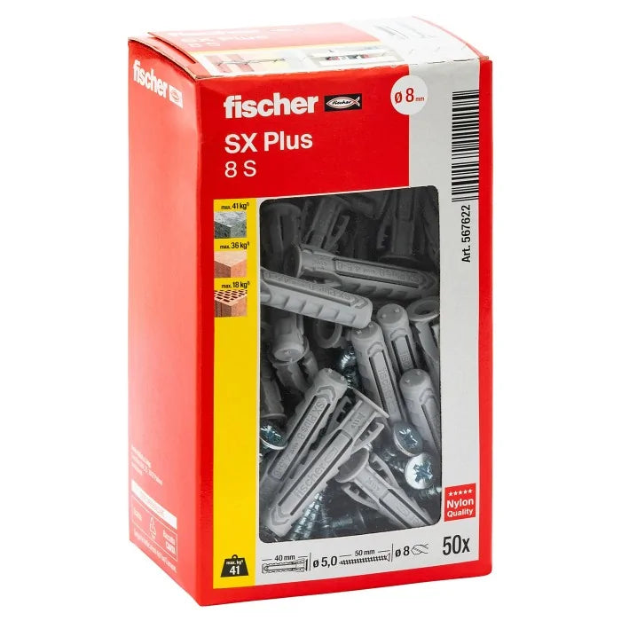 FISCHER SX PLUS ANCHOR D.8 C/W 50PCS