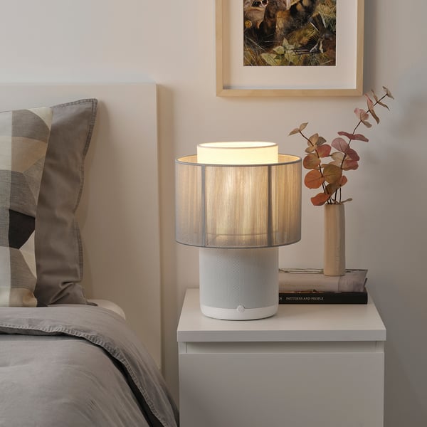 SYMFONISK Lamp/case base with Wi-Fi - white ,