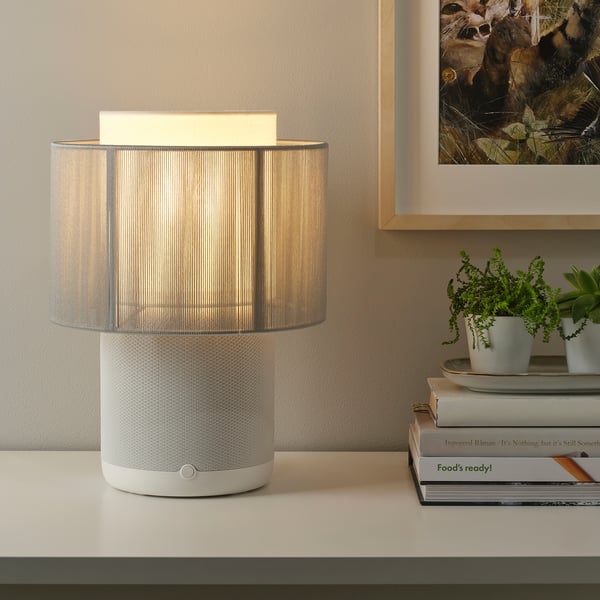 SYMFONISK Lamp/case base with Wi-Fi - white ,
