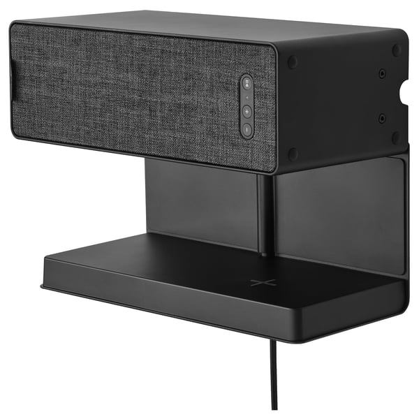 SYMFONISK speaker combination with shelf, black/gen 2