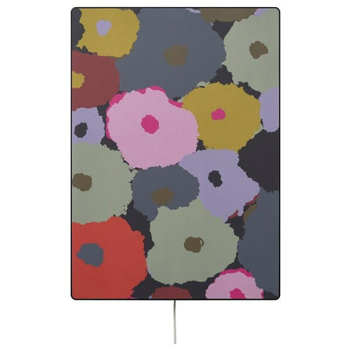 SYMFONISK panel for picture frame speaker, multicolour flowers, 40x56 cm