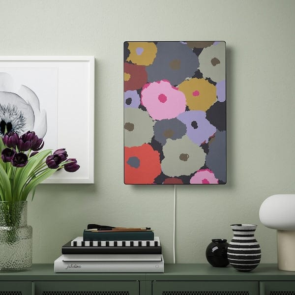 Ikea SYMFONISK - Picture frame panel with case, multicoloured flowers