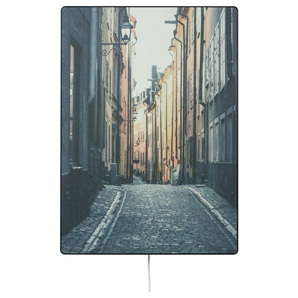 Ikea SYMFONISK - Frame panel with case, cobblestone street Stockholm