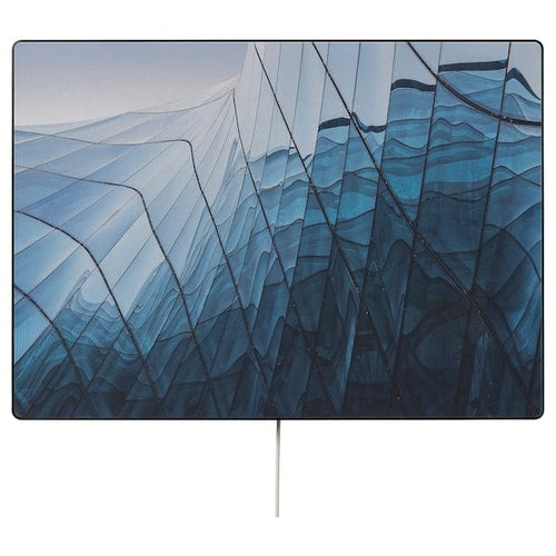 SYMFONISK panel for picture frame speaker, blue glass Malmö, 40x56 cm