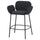 SYNTORP bar stool with backrest, counter height black/Knäbäck anthracite, 66 cm