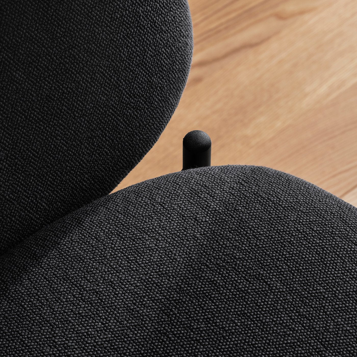 SYNTORP bar stool with backrest, counter height black/Knäbäck anthracite, 66 cm
