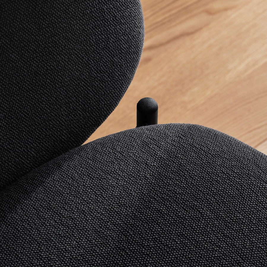 SYNTORP bar stool with backrest, counter height black/Knäbäck anthracite, 66 cm