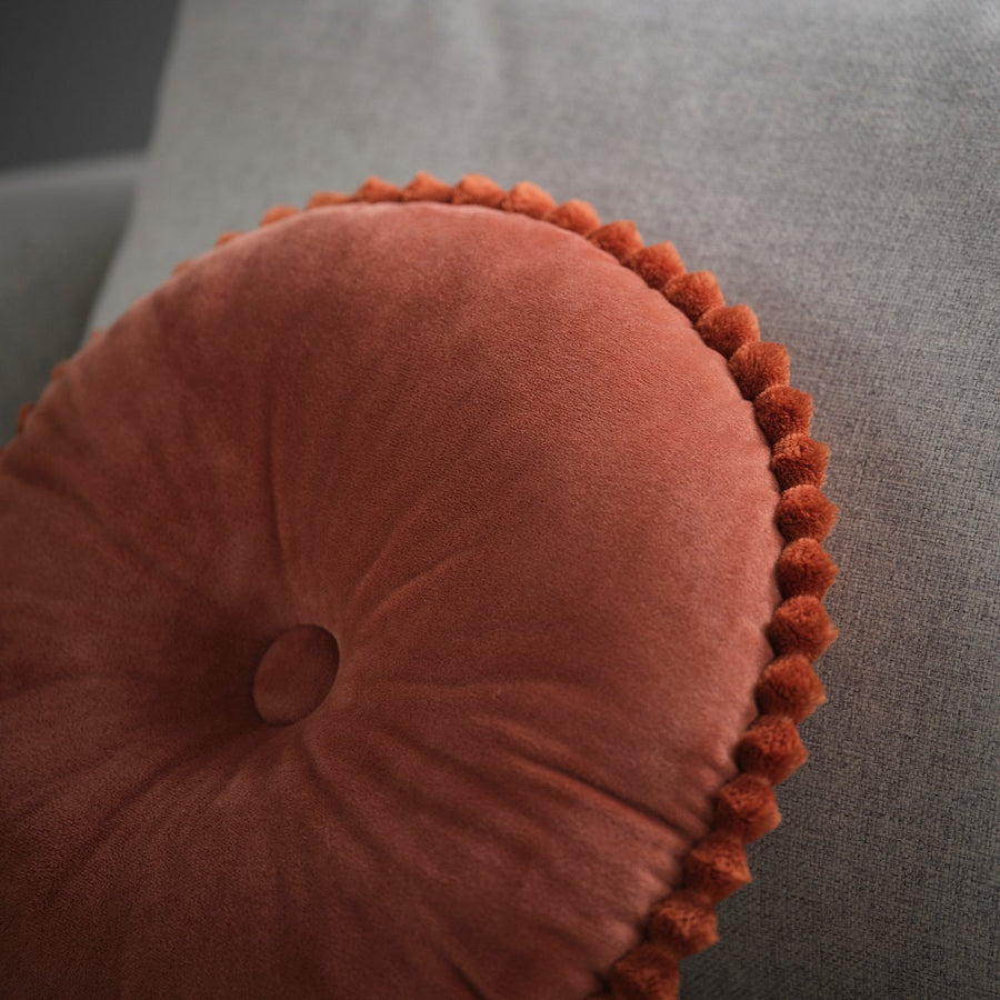SYRENBUSKE cushion, brown-red, 36 cm