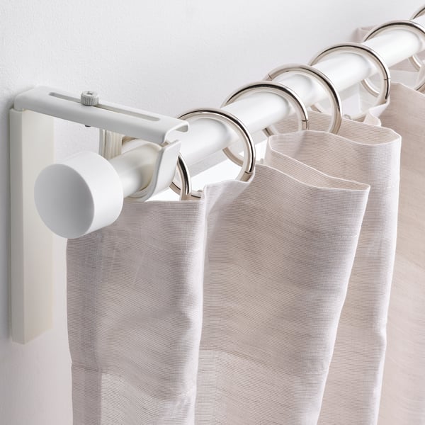 SYRLIG curtain ring with clip and hook, nickel-plated, 38 mm, 10 pack