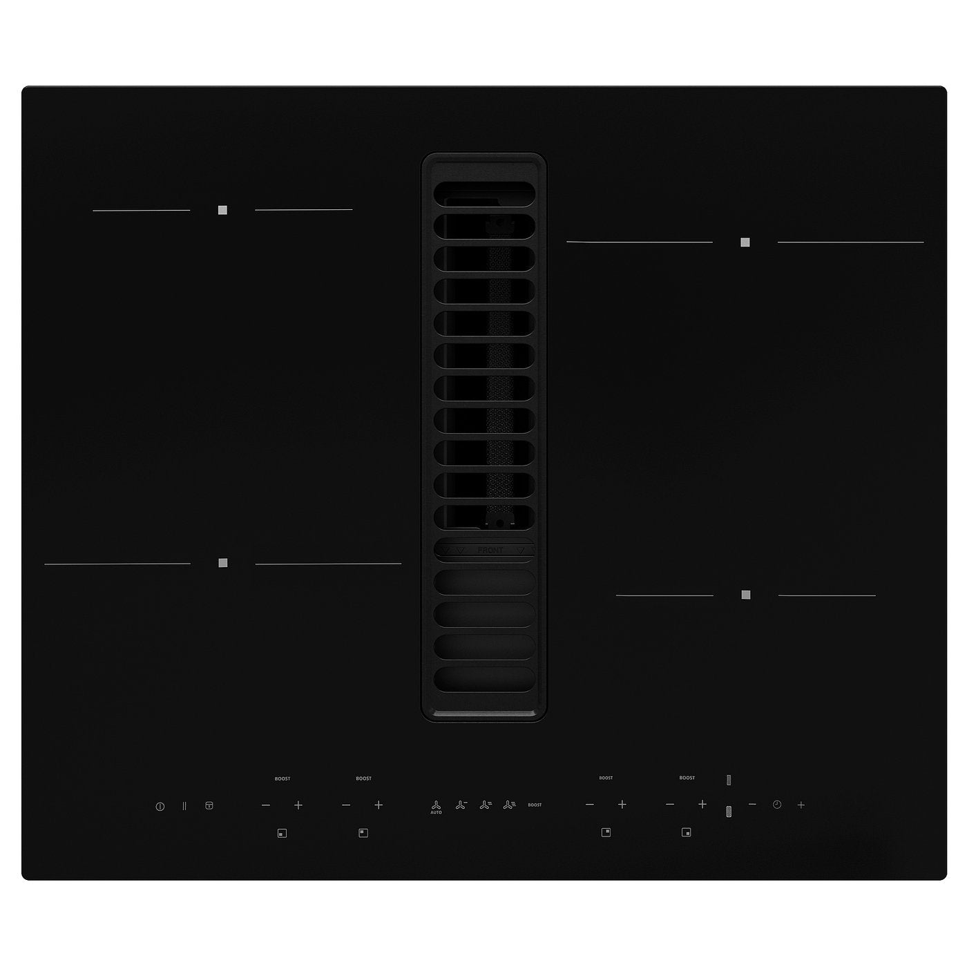 TÄCKNAN induction hob/integrated extractor, IKEA 300 black, 60 cm