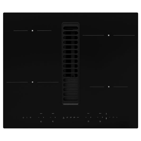 TÄCKNAN induction hob/integrated extractor, IKEA 300 black, 56.0x50.0x49.0 cm