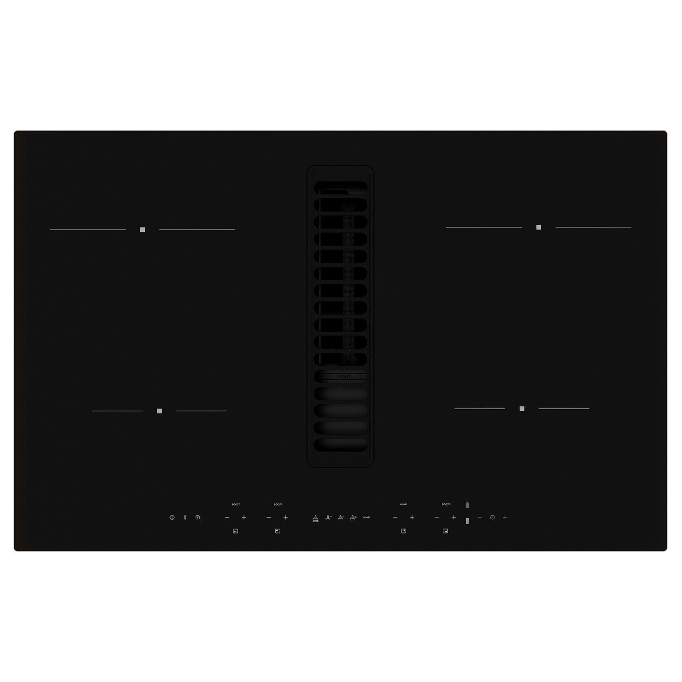TÄCKNAN induction hob/integrated extractor, IKEA 300 black, 80 cm