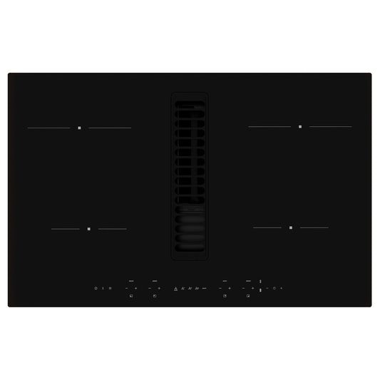 TÄCKNAN induction hob/integrated extractor, IKEA 300 black, 76.0x50.0x49.0 cm