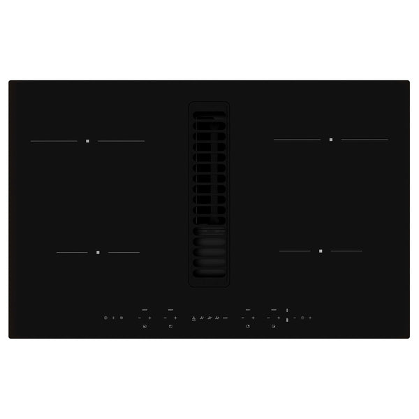 TÄCKNAN induction hob/integrated extractor, IKEA 300 black, 76.0x50.0x49.0 cm
