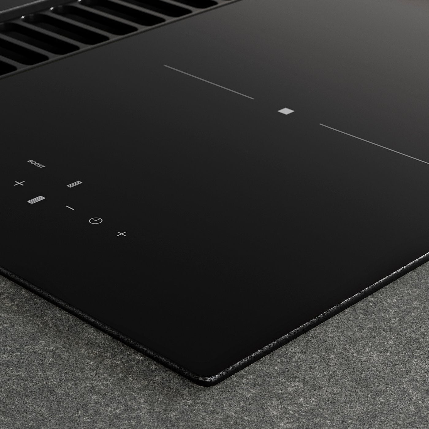 TÄCKNAN induction hob/integrated extractor, IKEA 300 black, 56.0x50.0x49.0 cm