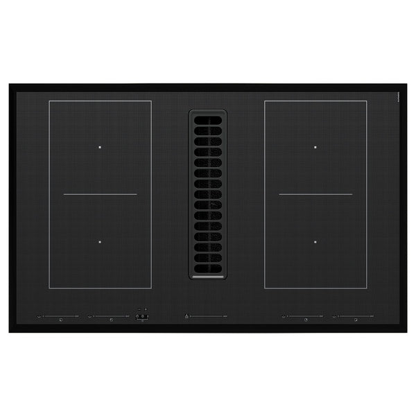 TÄCKNAN induction hob/integrated extractor, IKEA 500 black, 75.5x50.0x49.0 cm