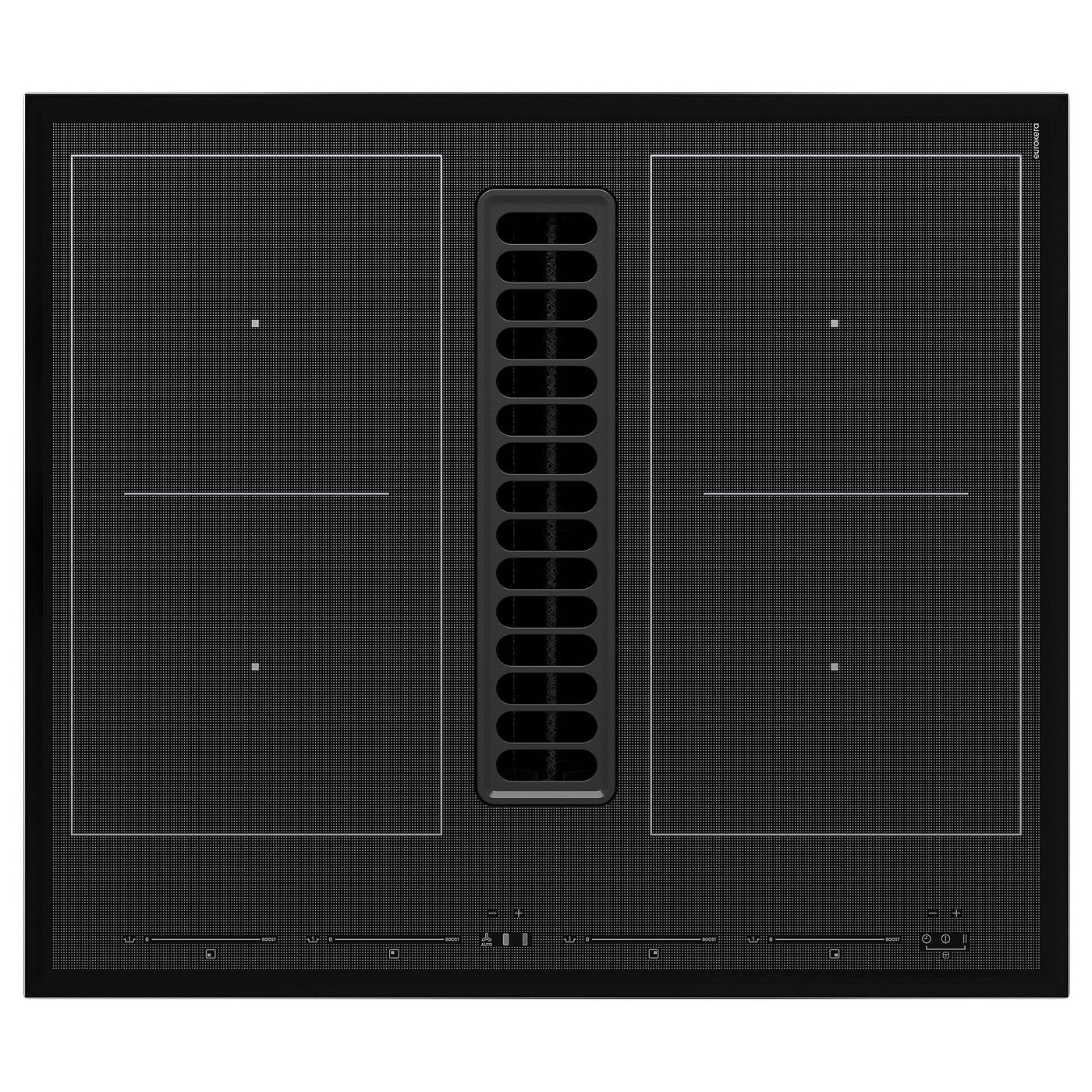 TÄCKNAN induction hob/integrated extractor, IKEA 500 black, 60 cm