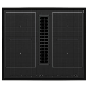 TÄCKNAN induction hob/integrated extractor, IKEA 500 black, 56.0x52.4x49.0 cm