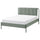 TÄLLÅSEN upholstered bed frame, Kulsta grey-green/Lillhällan, 200x155 cm