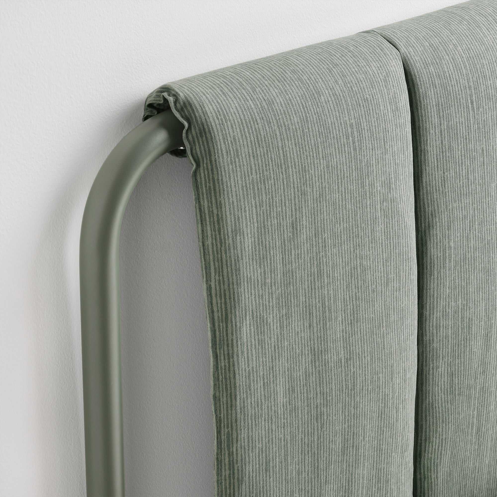 TÄLLÅSEN upholstered bed frame, Kulsta grey-green/Lillhällan, 160x200 cm