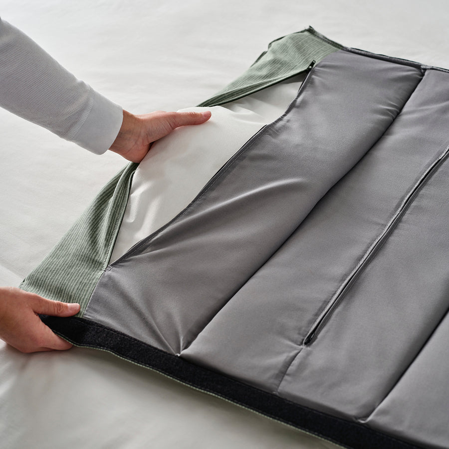 TÄLLÅSEN upholstered bed frame, Kulsta grey-green/Lillhällan, 160x200 cm