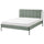 TÄLLÅSEN upholstered bed frame, Kulsta grey-green/Lillhällan, 160x200 cm