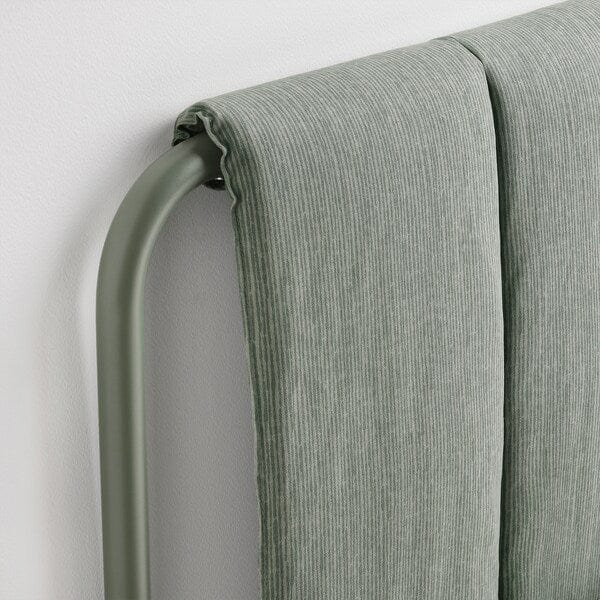 Ikea TÄLLÅSEN - Upholstered bed frame, Kulsta grey-green/Lindbåden, , 140x200 cm