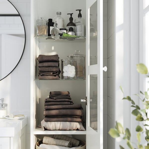 TÄNNFORSEN high cabinet with door, white, 40x35x195 cm
