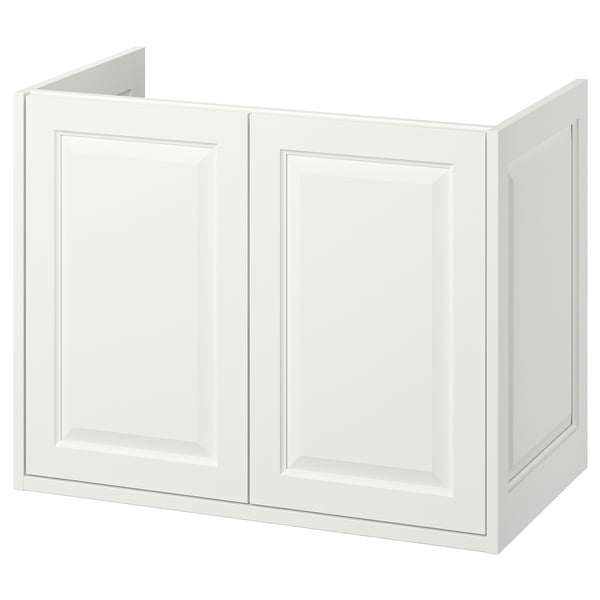 TÄNNFORSEN wash-stand with doors, white, 80x48x63 cm