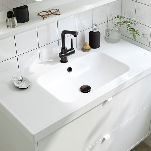 TÄNNFORSEN / ORRSJÖN - Washbasin/drawer unit/misc, white,102x49x69 cm