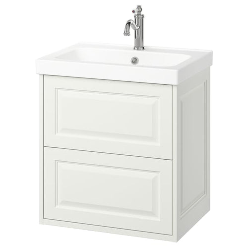 TÄNNFORSEN / ORRSJÖN wash-stnd w drawers/wash-basin/tap, white, 62x49x69 cm