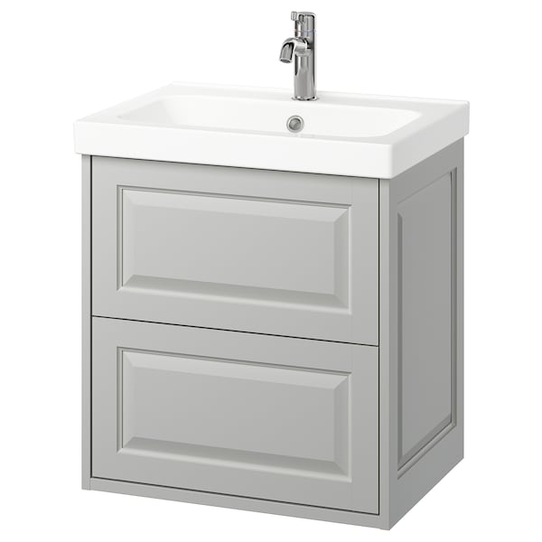 Ikea TÄNNFORSEN / ORRSJÖN - Washbasin/drawer/misc cabinet, light gray,62x49x69 cm