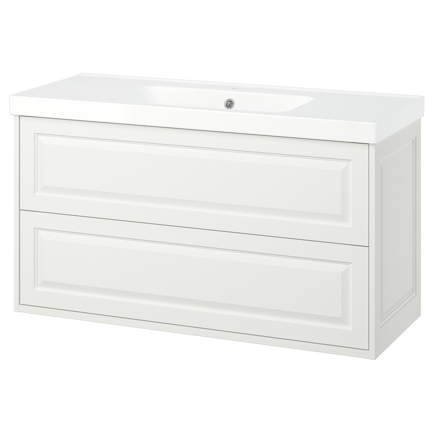 TÄNNFORSEN / ORRSJÖN wash-stnd w drawers/wash-basin, white, 122x49x69 cm