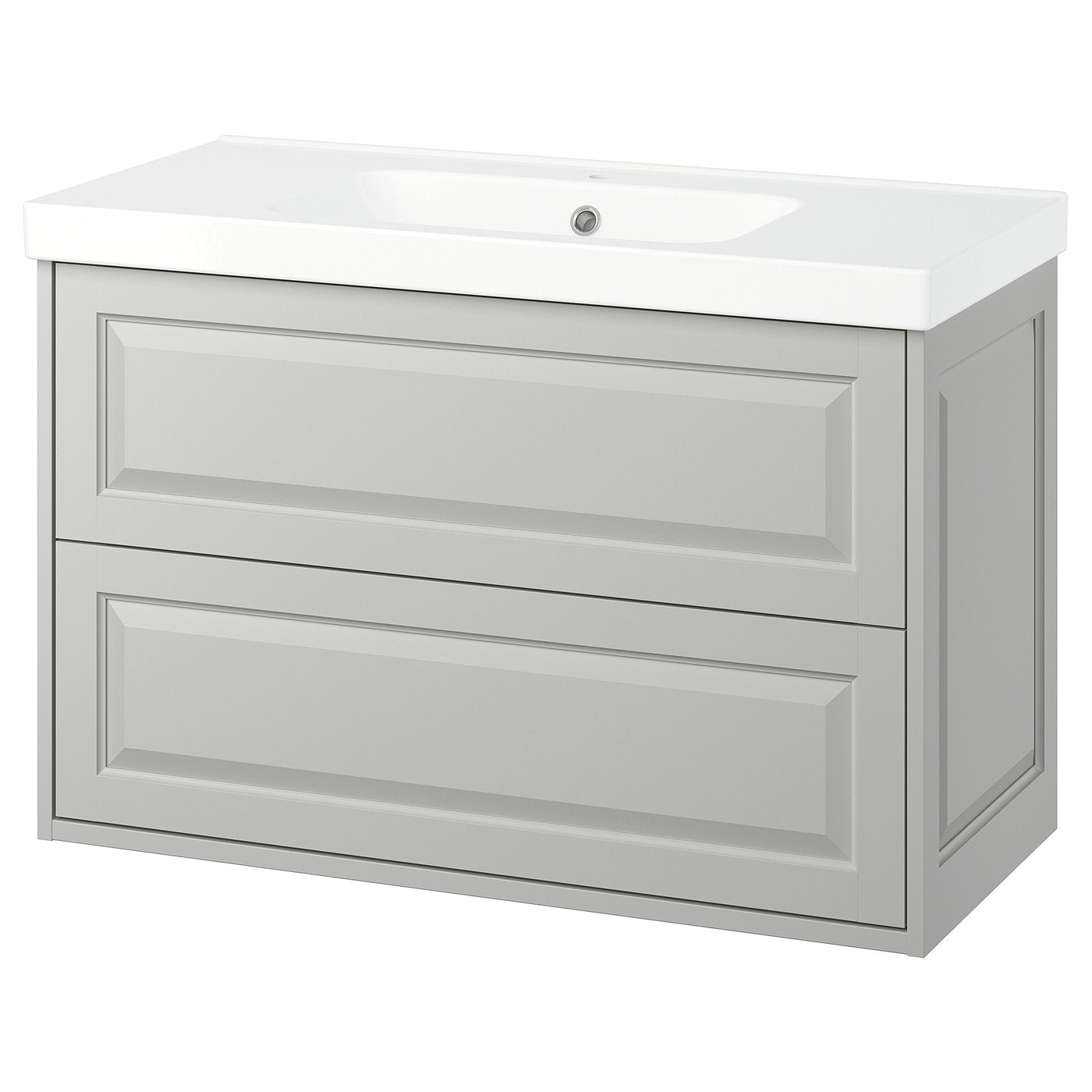 TÄNNFORSEN / ORRSJÖN wash-stnd w drawers/wash-basin, light grey, 102x49x69 cm