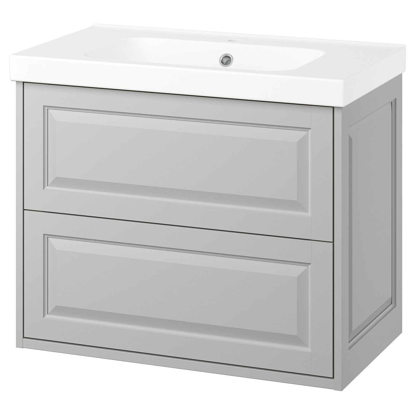 TÄNNFORSEN / ORRSJÖN wash-stnd w drawers/wash-basin, light grey, 82x49x69 cm