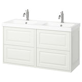 TÄNNFORSEN / ORRSJÖN wash-stand/wash-basin/taps, white, 122x49x74 cm
