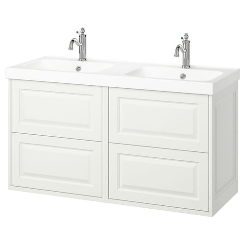 TÄNNFORSEN / ORRSJÖN - Mobile lavabo/lavabo/miscelatori, bianco,122x49x74 cm