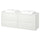TÄNNFORSEN / ORRSJÖN wash-stand/wash-basins, white/white marble effect, 162x49x71 cm