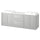 TÄNNFORSEN / ORRSJÖN wash-stand/wash-basins, light grey/white marble effect, 182x49x71 cm