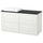 TÄNNFORSEN / ORRSJÖN wash-stand/wash-basin, white/black marble effect, 122x49x71 cm