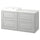 TÄNNFORSEN / ORRSJÖN wash-stand/wash-basin, light grey/white marble effect, 122x49x71 cm