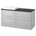 TÄNNFORSEN / ORRSJÖN wash-stand/wash-basin, light grey/black marble effect, 122x49x71 cm