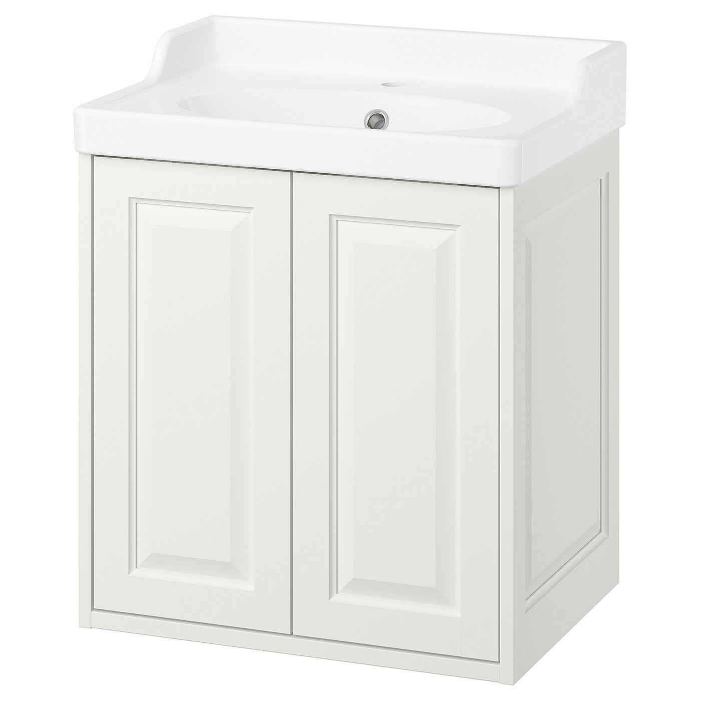 TÄNNFORSEN / RUTSJÖN wash-stnd w doors/wash-basin, white, 62x49x74 cm