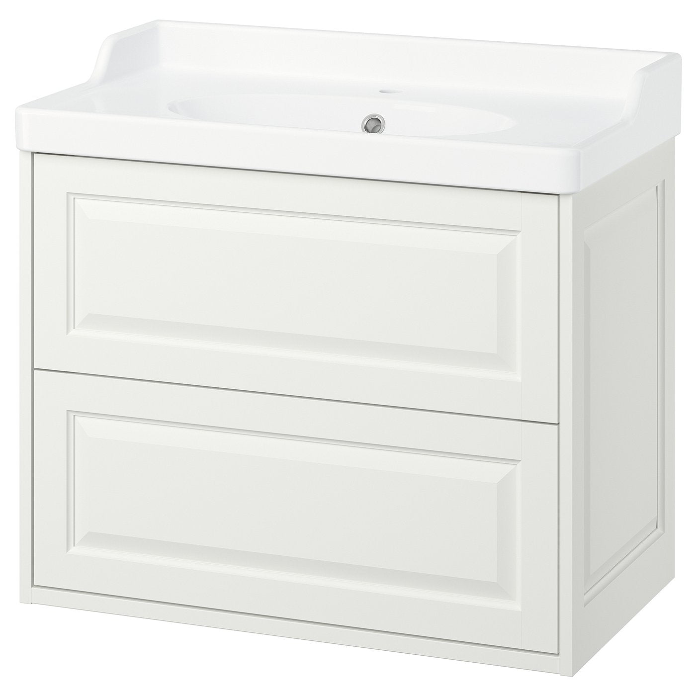 TÄNNFORSEN / RUTSJÖN wash-stnd w drawers/wash-basin, white, 82x49x74 cm