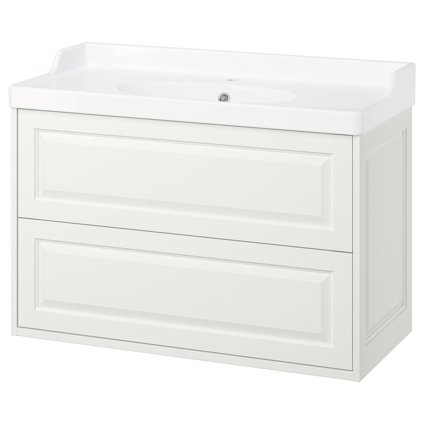 TÄNNFORSEN / RUTSJÖN wash-stnd w drawers/wash-basin, white, 102x49x74 cm