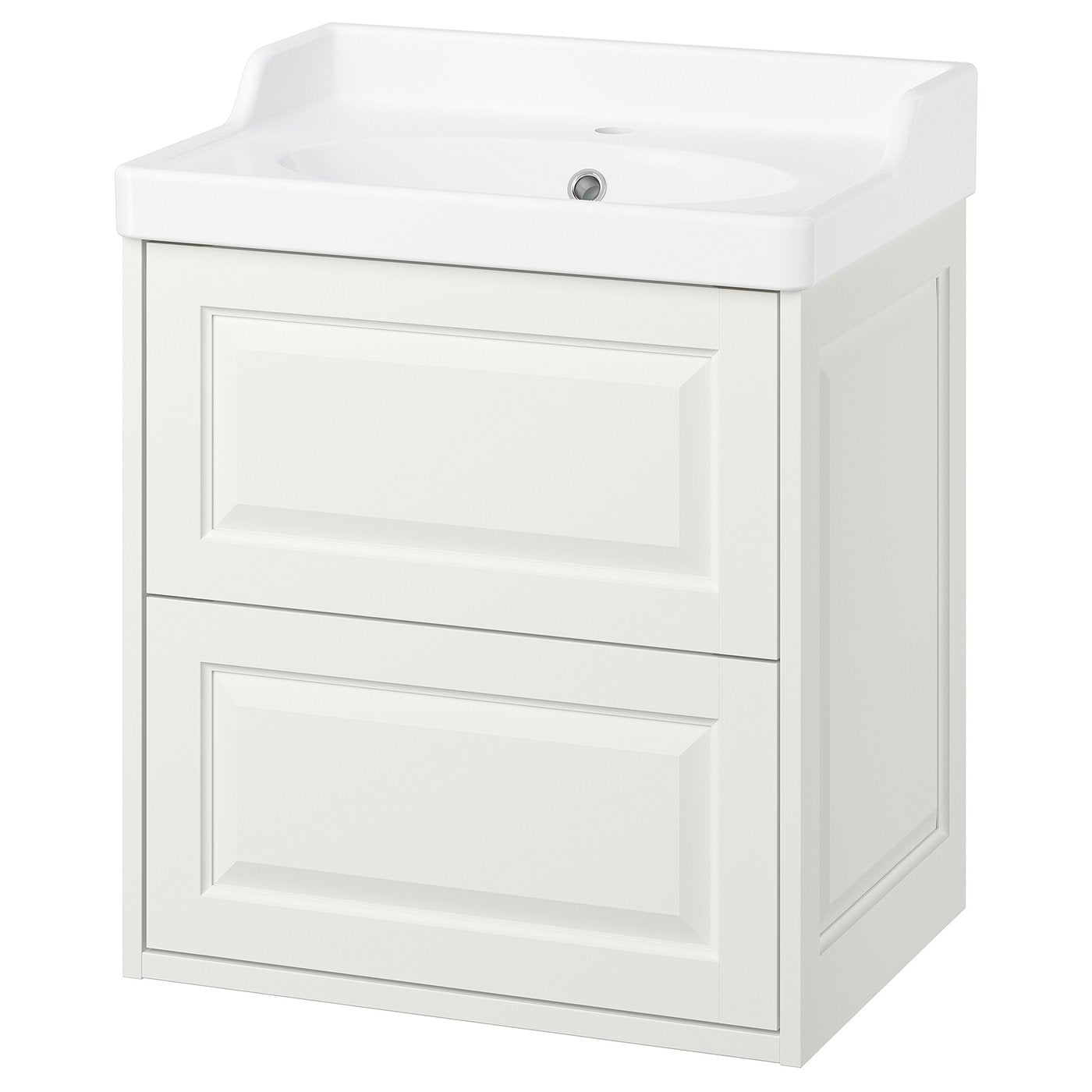 TÄNNFORSEN / RUTSJÖN wash-stnd w drawers/wash-basin, white, 62x49x74 cm