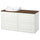 TÄNNFORSEN / RUTSJÖN wash-stand/wash-basin, white/brown walnut effect, 122x49x76 cm